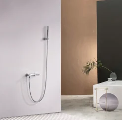 Imex Products Set douche en laiton et zamak chrome avec tuyau PVC 180 cm et douchette ronde* Colonne De Douche Encastrable