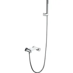 Imex Products Set douche en laiton et zamak chrome avec tuyau PVC 180 cm et douchette ronde* Colonne De Douche Encastrable