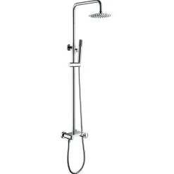 Imex Products Set douche monocommande chrome acier et laiton avec douchette extensible et anticalcaire