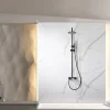 Imex Products Set douche monocommande noir mat en acier et laiton avec barre extensible* Colonne De Douche Mécanique