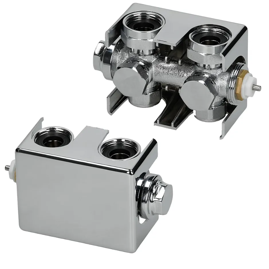 Luxebath Set universel thermostat radiateur chauffage connexion moyenne 50 mm chrome* Sèche-Serviettes Mixte