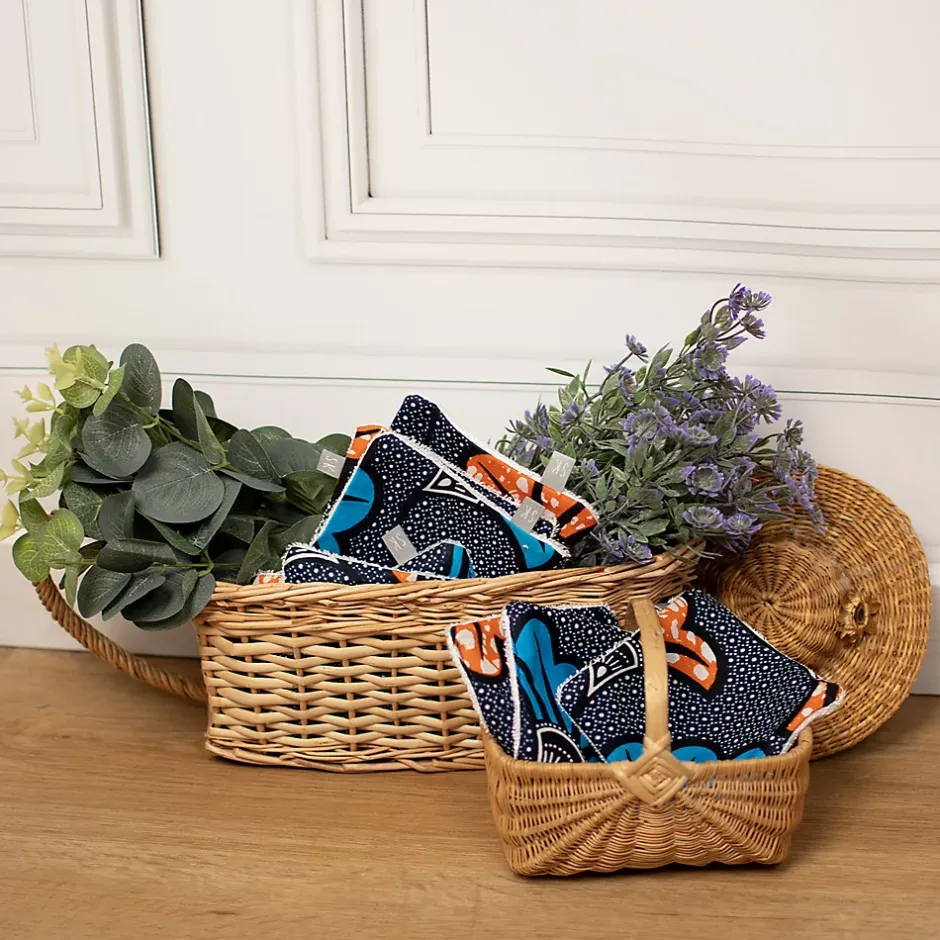 Sevira Kids Lingettes lavables 8 pièces Wax Fleurs de mariage