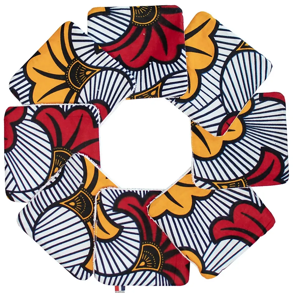 Sevira Kids Lingettes lavables 8 pièces Wax Fleurs de mariage* Serviette De Toilette