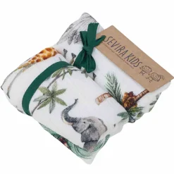 Sevira Kids Lot de 2 langes en bambou Safari* Serviette De Toilette