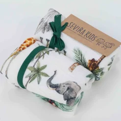 Sevira Kids Lot de 2 langes en bambou Safari* Serviette De Toilette