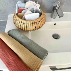 Sevira Kids Lot de 8 lingettes lavables bambou et gaze de coton Jeanne* Serviette De Toilette