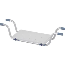Homcom Siège de baignoire - siège de bain suspendu réglable - tabouret de salle de bain - dim. 71-81L x 22l x 18H cm - alu. HDPE blanc* Siège De Douche