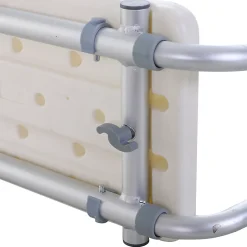 Homcom Siège de baignoire - siège de bain suspendu réglable - tabouret de salle de bain - dim. 71-81L x 22l x 18H cm - alu. HDPE blanc* Siège De Douche