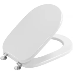 Kiamami Valentina Siège De Couverture Wc Modèle Synthèse En Finition Blanc* Abattant Wc