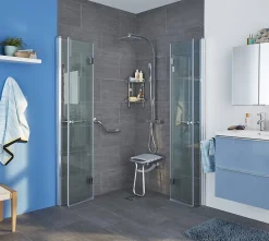 Godonnier Siège de douche en aluminium gris charge maximale 225 kg
