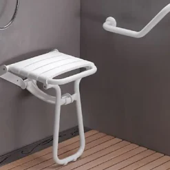 Godonnier Siège de douche en aluminium blanc charge maximale 225 kg
