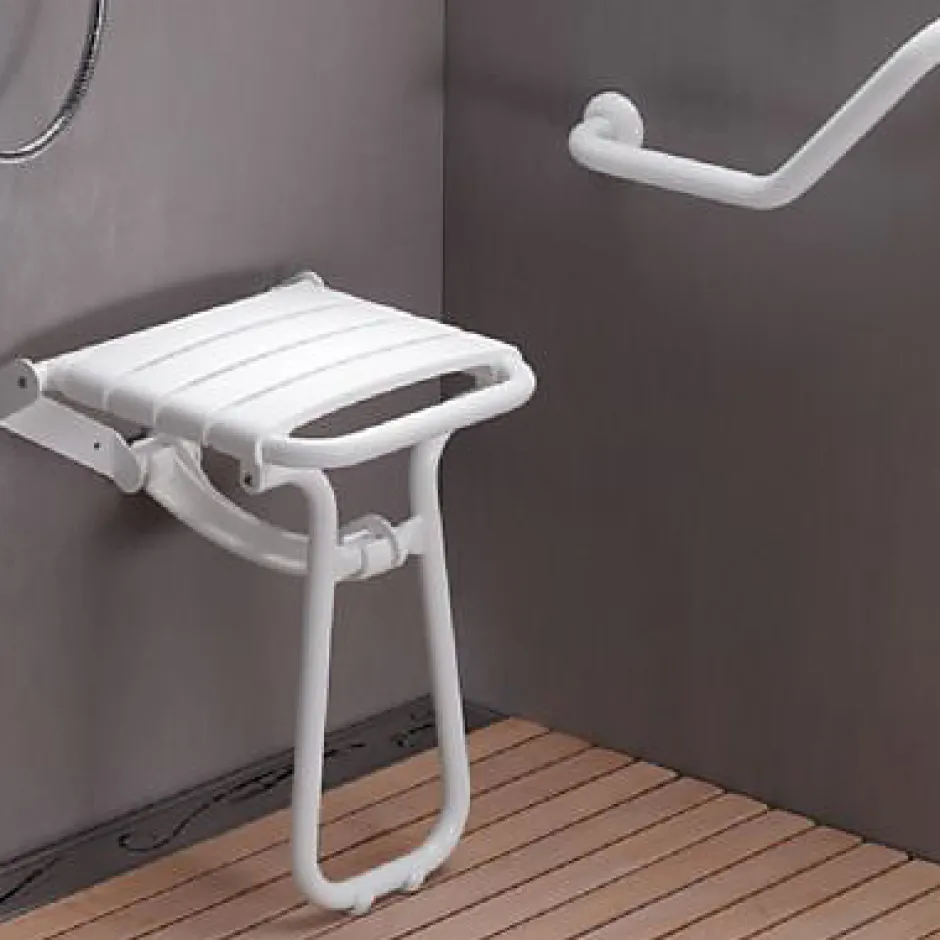 Godonnier Siège de douche en aluminium blanc charge maximale 225 kg