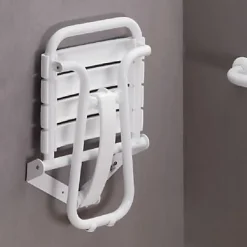 Godonnier Siège de douche en aluminium blanc charge maximale 225 kg