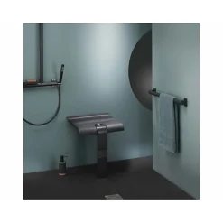 Pellet Siège de douche escamotable ARSIS Full Black - Noir Mat* Siège De Douche