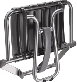 Godonnier Siège de douche large et pliable, aluminium avec lattes grises, l.58,5 x H.50 x P.36 cm,