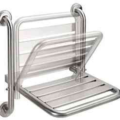 Sanindusa Siège de douche mural pliant rabattable tout inox charge 120kg NewWccare* Siège De Douche