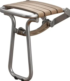 Godonnier Siège de douche pieds alu, assise polypropylène coloris taupe l.36,4 x P.38,2 x H.50 cm* Siège De Douche