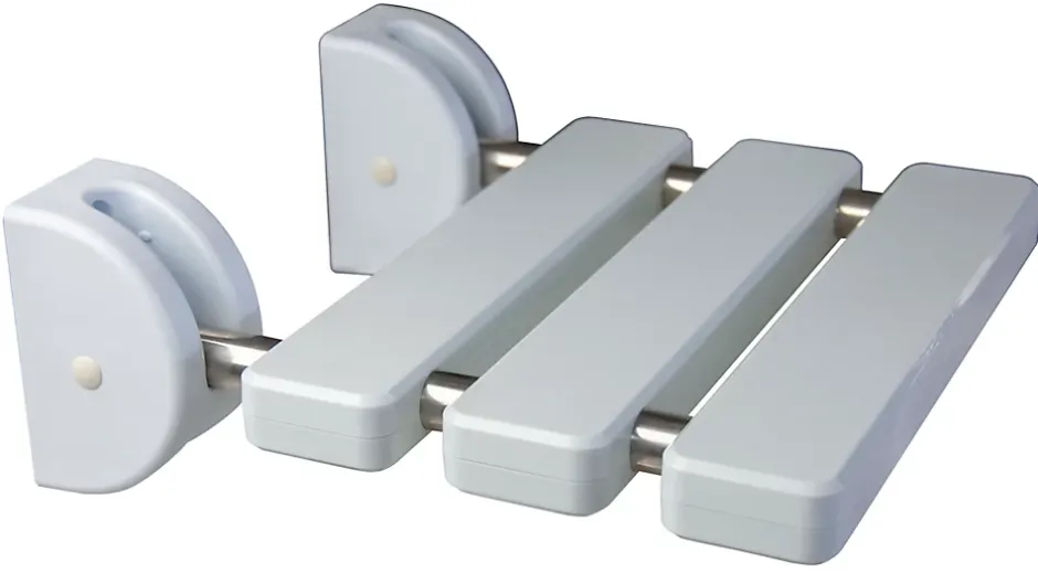 Godonnier Siège de douche relevable, aluminium blanc, l.32,1 x H.34,5 x P.33,5 cm,* Siège De Douche