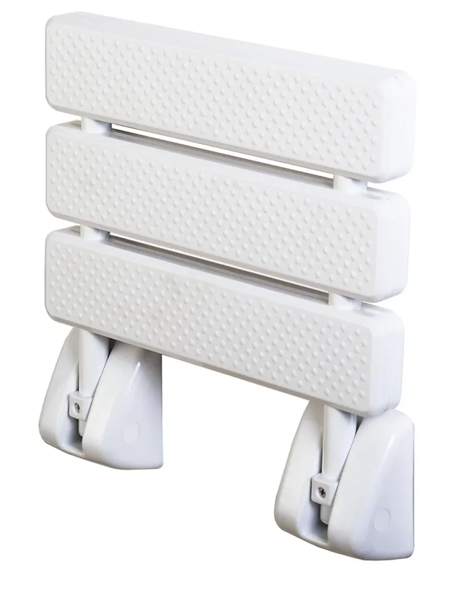 Godonnier Siège de douche relevable, aluminium blanc, l.32,1 x H.34,5 x P.33,5 cm,* Siège De Douche