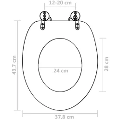 Helloshop26 Siège de toilette abattant WC avec mdf