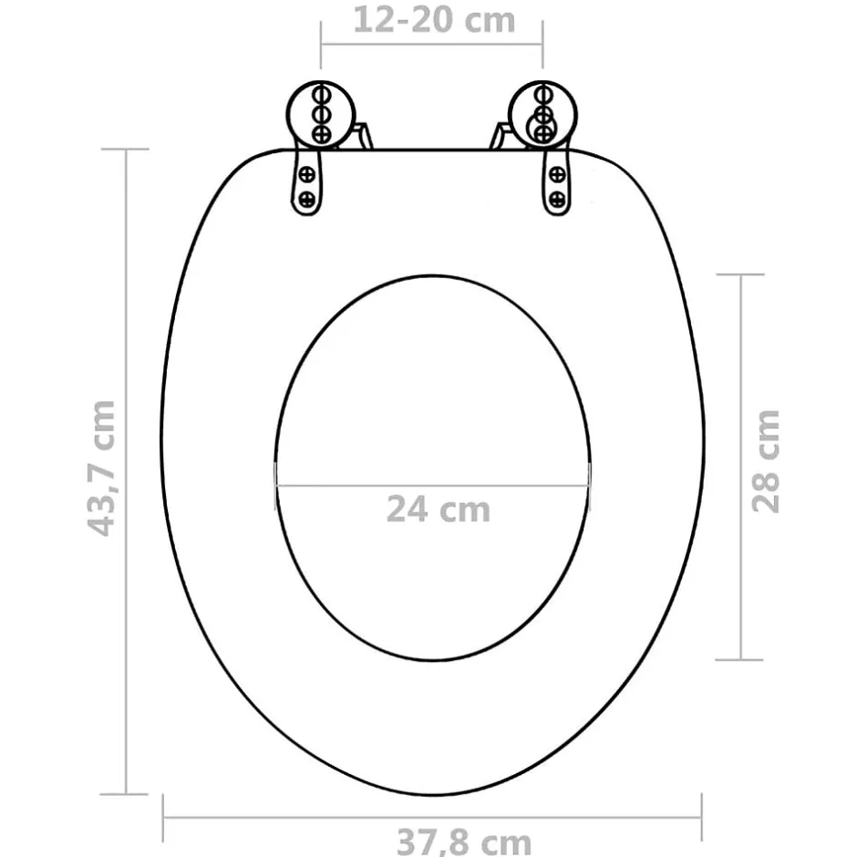 Helloshop26 Siège de toilette abattant WC avec mdf