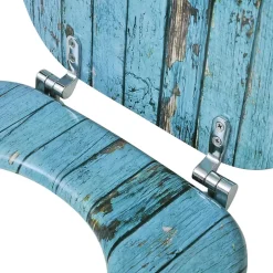 Helloshop26 Siège de toilette abattant avec couvercle mdf