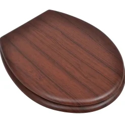 Helloshop26 Siège de toilette avec couvercle MDF mdf marron