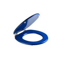 Kiamami Valentina Siège De Toilette Bleu Électrique En Mdf À Compatibilité Universelle* Abattant Wc