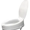 Aidapt Siège de toilette surélevé en plastique avec couvercle Senator blanc - Hauteur 10 cm* Wc Pmr