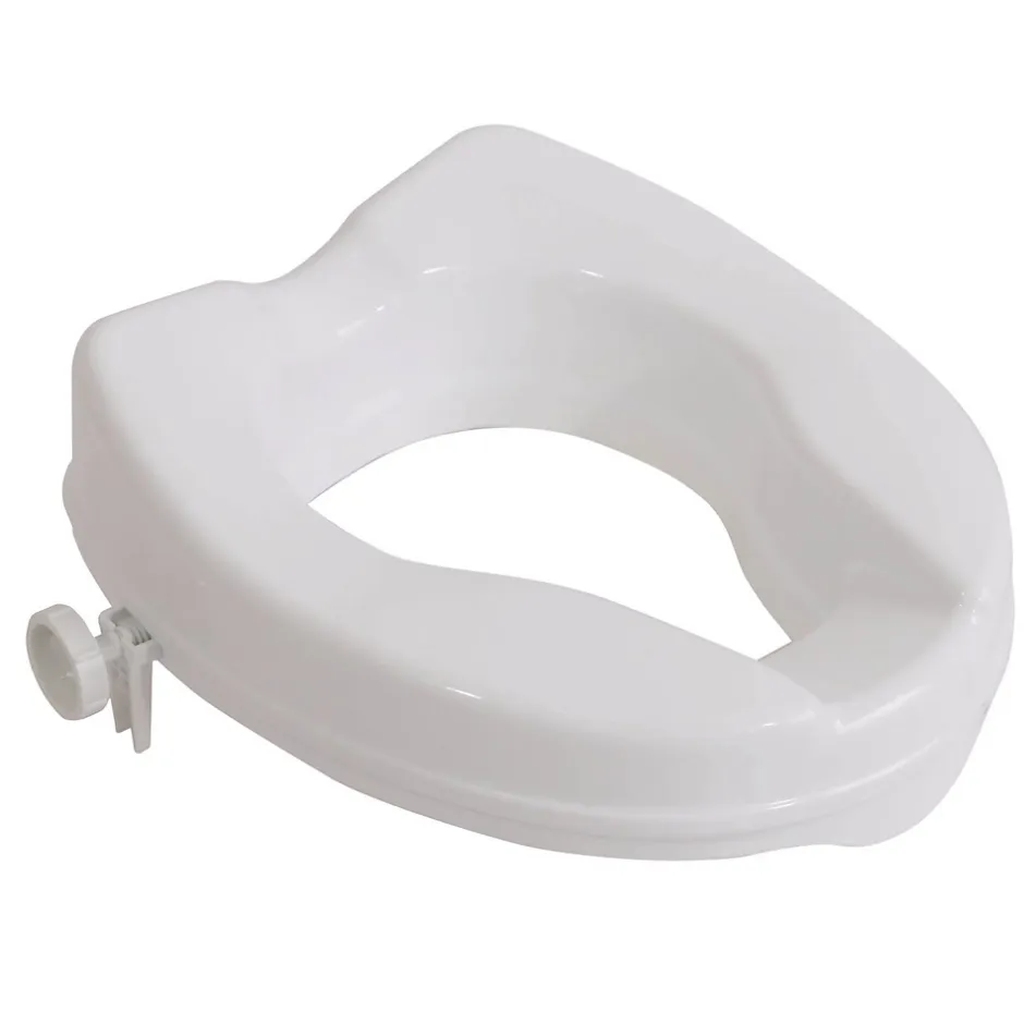 Aidapt Siège de toilette surélevé en plastique sans couvercle Senator blanc - Hauteur 5 cm
