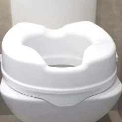 Aidapt Siège de toilette surélevé en plastique sans couvercle Senator blanc - Hauteur 5 cm