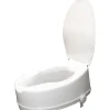 Aidapt Siège de toilette surélevé en plastique avec couvercle Senator blanc - Hauteur 16 cm* Wc Pmr