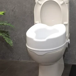 Aidapt Siège de toilette surélevé en plastique sans couvercle blanc Senator - hauteur 16 cm VR224E