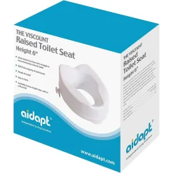 Aidapt Siège de toilette surélevé en plastique sans couvercle blanc Senator - hauteur 16 cm