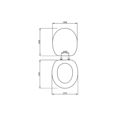 Kiamami Valentina Siège De Toilette Universel En Mdf Avec Charnières En Nylon* Abattant Wc