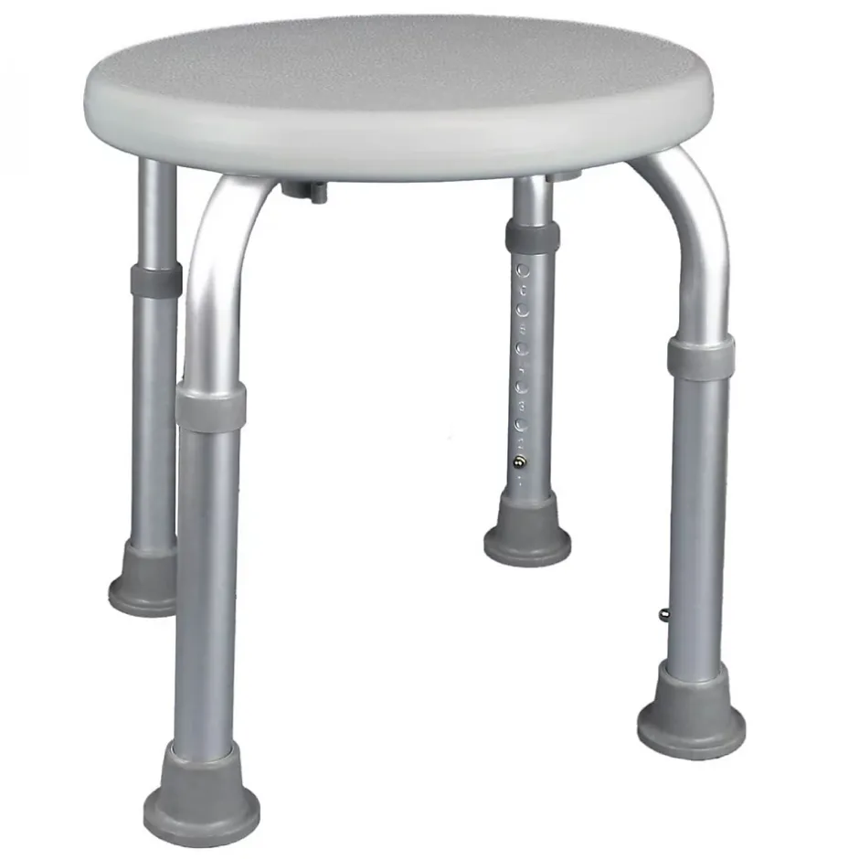 Linxor Siège, tabouret de douche rond réglable en hauteur - Blanc - Vivezen* Siège De Douche