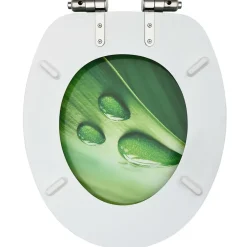 Helloshop26 Siège WC couvercle fermeture en douceur mdf vert