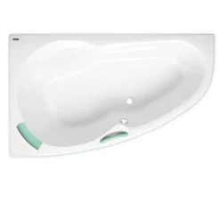 Siko 160 x 100 cm Fortuna Plus baignoire d'angle orientation gauche en acrylique, sans pieds, blanc (FO1600LPLUS)* Baignoire D'Angle