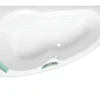 Siko 140 x 95 cm Luiza baignoire d'angle gain de place, orientation gauche en acrylique, sans pieds, blanc (LU1400L)