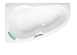 Siko 140 x 95 cm Luiza baignoire d'angle gain de place, orientation gauche en acrylique, sans pieds, blanc (LU1400L)