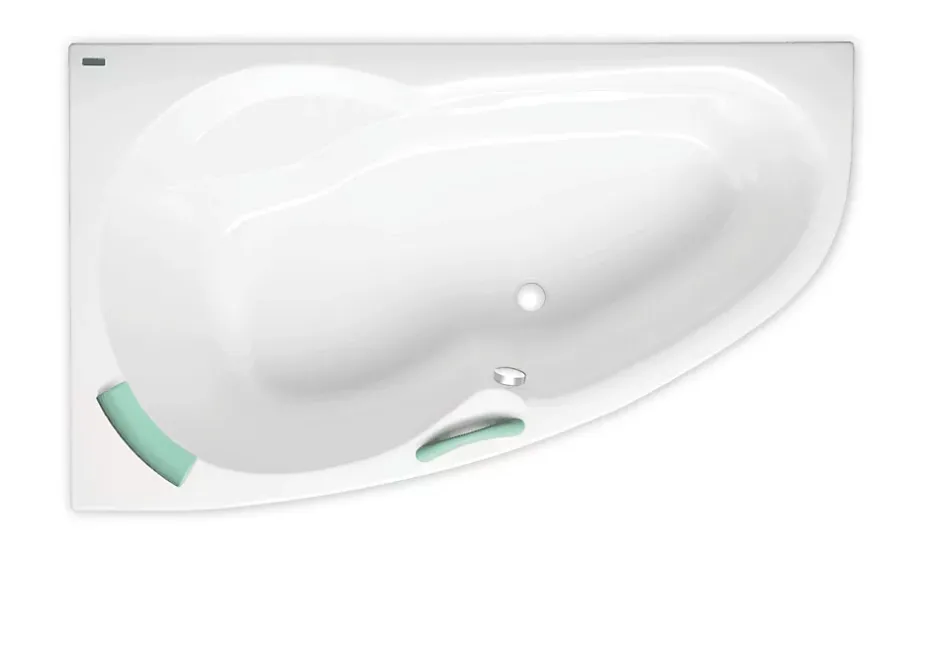 Siko 140 x 95 cm Luiza baignoire d'angle gain de place, orientation gauche en acrylique, sans pieds, blanc (LU1400L)
