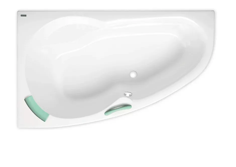Siko 160 x 95 cm Luiza baignoire d'angle orientation gauche en acrylique, sans pieds, blanc (LU1600L)* Baignoire D'Angle