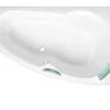 Siko 160 x 95 cm Luiza baignoire d'angle orientation droite en acrylique, sans pieds, blanc (LU1600P)