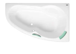 Siko 160 x 95 cm Luiza baignoire d'angle orientation droite en acrylique, sans pieds, blanc (LU1600P)
