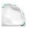 Siko 140 x 140 cm Samanta Plus baignoire d'angle en acrylique, sans pieds, blanc (SM1400PLUS)* Baignoire D'Angle