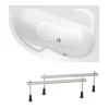 Siko 150x100 cm Fortuna Plus baignoire asymétrique, avec pieds, acrylique, droite, Blanc (FO1500PPLUS-SET)* Baignoire Asymétrique