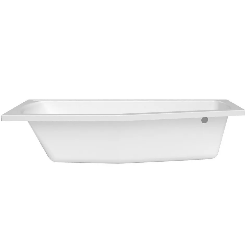 Siko 160x70 cm Laguna Aneta baignoire bain/douche asymétrique avec pieds, acrylique, gauche, blanc (AN1600LPLUS-SET)