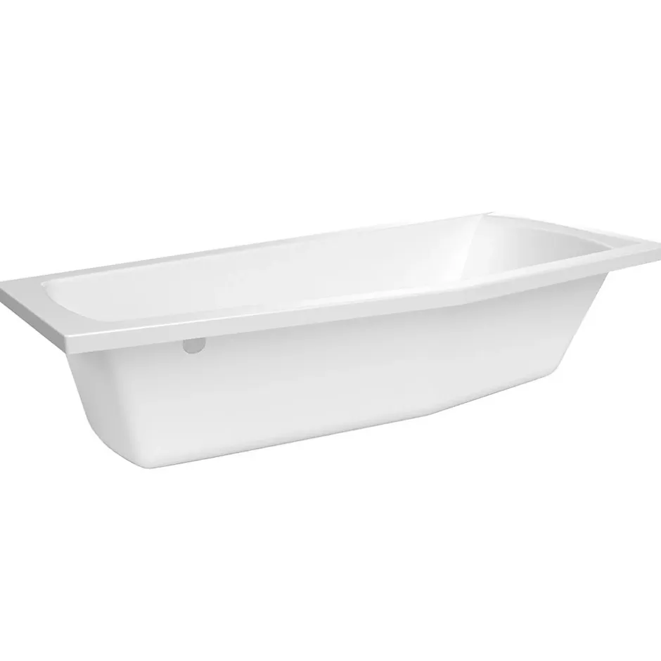 Siko 160x70 cm Laguna Aneta baignoire bain/douche asymétrique avec pieds, acrylique, droite, blanc (AN1600PPLUS-SET)* Baignoire Asymétrique