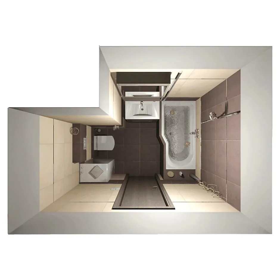 Siko 160x80 cm Laguna Beata Plus baignoire bain/douche asymétrique avec pieds, acrylique, droite, blanc (BE1600PPLUS-SET)