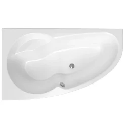 Siko 150x95 cm Laguna Luiza baignoire asymétrique orientation gauche en acrylique, sans pieds, blanc (LU1500L)* Baignoire Asymétrique